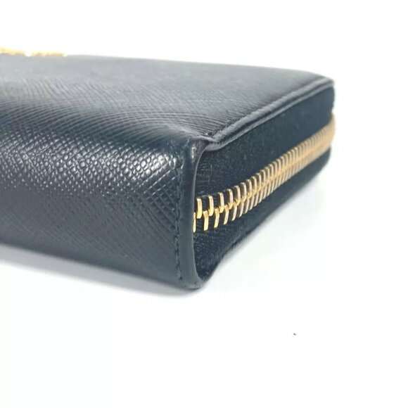 PRADA 1ML506 logo Heart Bicolor Long wallet Zip Around Long Wallet - Picture 6 of 15